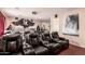 Home theater with reclining seats and large screen at 2415 W Desperado Way, Phoenix, AZ 85085