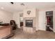 Main bedroom with fireplace and access to bath at 2415 W Desperado Way, Phoenix, AZ 85085