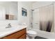 Clean bathroom with tub, shower, and vanity at 28452 N Crimm Rd, San Tan Valley, AZ 85143