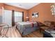 Cozy bedroom with a double bed and seating at 28452 N Crimm Rd, San Tan Valley, AZ 85143