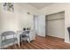 Small bedroom with closet and desk at 28452 N Crimm Rd, San Tan Valley, AZ 85143