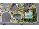 Aerial view of property highlighting backyard pool and privacy fence at 3024 E Siesta Ln, Phoenix, AZ 85050