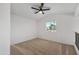 Upstairs bedroom with carpet flooring and ceiling fan at 3024 E Siesta Ln, Phoenix, AZ 85050