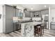 Modern kitchen with gray cabinets and large island at 3320 N 329Th Dr, Tonopah, AZ 85354