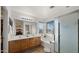 Bathroom with double vanity, soaking tub, and shower at 3462 E Riopelle Ave, Gilbert, AZ 85298