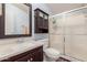 Clean bathroom with a shower/tub combo and vanity at 437 E Germann Rd # 24, San Tan Valley, AZ 85140