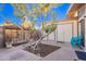 Private patio with storage shed and seating at 555 N May -- # 27, Mesa, AZ 85201