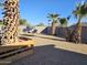 Spacious backyard with gravel and palm trees at 8803 N 105Th Ln, Peoria, AZ 85345