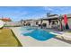 Inviting backyard oasis with a sparkling pool and pergola at 8856 E Altadena Ave, Scottsdale, AZ 85260