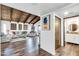 Open living room with vaulted ceilings and wood floors at 1401 W Ocotillo Rd, Phoenix, AZ 85013