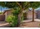 Well-maintained house featuring a two-car garage, xeriscaping, a mature shade tree and a palm tree at 14995 W Desert Hills Dr, Surprise, AZ 85379