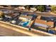 Aerial view of house with pool, neighborhood at 2025 W Wood Dr, Phoenix, AZ 85029