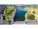 Aerial view of Mesa Riverview park with lake, walking paths and lush greenery at 2220 W Dora St # 215, Mesa, AZ 85201