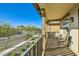 Covered patio with seating and street view at 29460 N 123Rd Gln, Peoria, AZ 85383