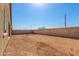 Backyard with block wall and plenty of space at 31550 N Hayweather Ln, San Tan Valley, AZ 85143