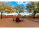 Relaxing fire pit area with desert landscaping at 31825 N 141St St, Scottsdale, AZ 85262