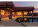 Peaceful patio with seating area and pool view at 31825 N 141St St, Scottsdale, AZ 85262