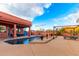 Spacious pool and patio area; perfect for entertaining at 31825 N 141St St, Scottsdale, AZ 85262
