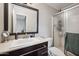 Clean bathroom featuring a large mirror and a shower at 1307 N 44Th St, Phoenix, AZ 85008