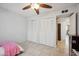 Bedroom with a twin bed and large double closets at 1307 N 44Th St, Phoenix, AZ 85008