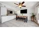 Kitchen features a dining area with a wooden table and built-in cabinetry at 1307 N 44Th St, Phoenix, AZ 85008