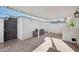 Private backyard patio with covered area and planters at 1307 N 44Th St, Phoenix, AZ 85008