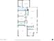 Floor plan showcasing a 3-bedroom, 2-bath home with living room and kitchen at 19436 S 208Th Pl, Queen Creek, AZ 85142