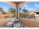 Private balcony with seating area and community views at 20100 N 78Th Pl # 2091, Scottsdale, AZ 85255