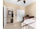Bedroom with a double bed and sliding door closet at 20472 N 90Th Ln, Peoria, AZ 85382