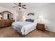 Spacious main bedroom with a king-size bed and ample natural light at 2101 S Meridian Rd # 268, Apache Junction, AZ 85120