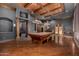Game room with pool table and stained glass billiard lights at 3731 E Halifax Cir, Mesa, AZ 85205