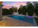 Stunning pool and spa at dusk, creating a relaxing ambiance at 6237 N 5Th Pl, Phoenix, AZ 85012