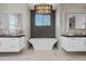Elegant bathroom with freestanding tub and double vanity at 6237 N 5Th Pl, Phoenix, AZ 85012