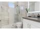 Contemporary bathroom with a walk-in shower and modern vanity at 6237 N 5Th Pl, Phoenix, AZ 85012