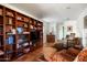 Cozy living room with built-in shelving and comfortable seating at 6617 N Central Ave, Phoenix, AZ 85012