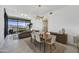 Elegant dining area with mountain views and modern chandelier at 7180 E Kierland Blvd # 1209, Scottsdale, AZ 85254
