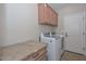 Bright laundry room, featuring granite countertop and modern washer and dryer at 12750 W Nogales Dr, Sun City West, AZ 85375