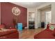 Cozy Gathering room with two sofas and a retro mini-fridge at 16221 S 35Th Dr, Phoenix, AZ 85045