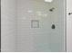 Clean shower with subway tile and a frameless glass enclosure at 23005 N 87Th St, Scottsdale, AZ 85255