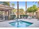 Community spa with seating area and palm trees at 2458 E Roma Ave, Phoenix, AZ 85016