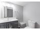 Simple bathroom with gray vanity and white toilet at 4639 E Mountain View Ct, Phoenix, AZ 85028