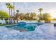 Inviting pool with waterfall feature and spacious deck at 4639 E Mountain View Ct, Phoenix, AZ 85028