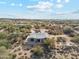 Aerial view of single-story home with desert landscape at 5428 E El Sendero Dr, Cave Creek, AZ 85331