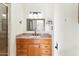 Bathroom with granite countertop and wooden vanity at 5428 E El Sendero Dr, Cave Creek, AZ 85331