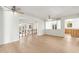 Open concept living space with views and wood floors at 5428 E El Sendero Dr, Cave Creek, AZ 85331