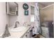 Bathroom features a sink, shower, and decorative accents at 9333 E University Dr # 55, Mesa, AZ 85207