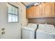 Convenient laundry room with washer, dryer, and cabinets at 11596 W Sierra Dawn Blvd # 134, Surprise, AZ 85378