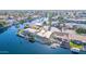 Wide aerial view of waterfront home and surrounding community at 1412 E Commodore Pl, Tempe, AZ 85283