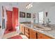 Bathroom with double vanity and a large walk-in shower at 1412 E Commodore Pl, Tempe, AZ 85283