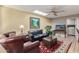 Cozy Gathering room with a comfortable seating arrangement and skylights at 1412 E Commodore Pl, Tempe, AZ 85283